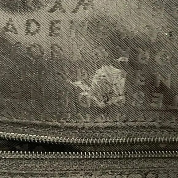 Kate Spade New York Logo Black Leather Tote Double Handles Shoulder Bag Ruffle - Picture 14 of 16